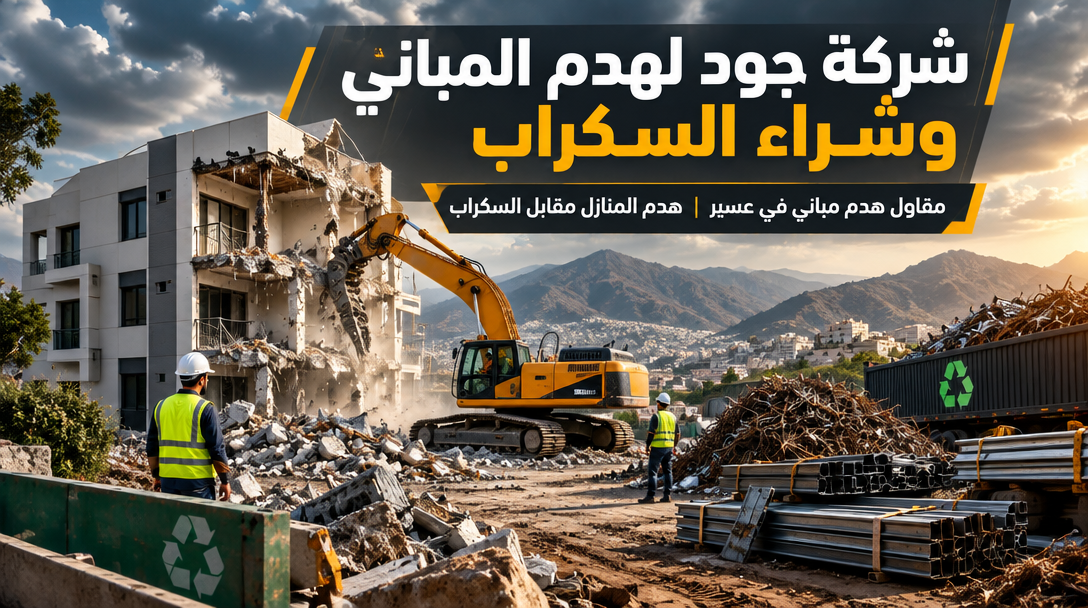 شركة جود لهدم المباني وشراء السكراب في عسير | مقاول هدم مباني معتمد