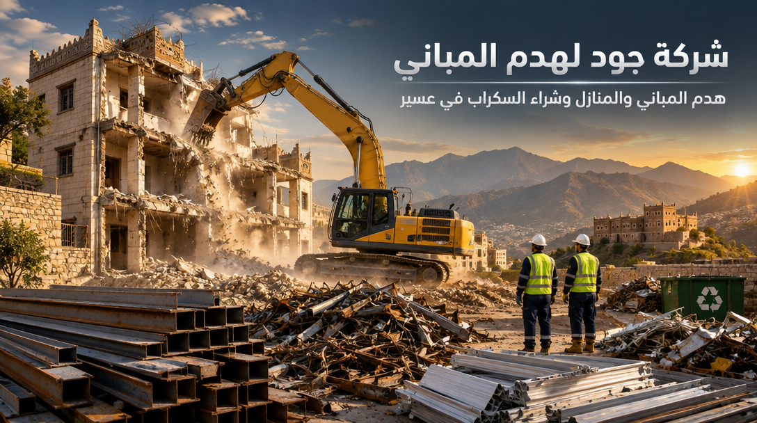شركة جود لهدم المباني وشراء السكراب في عسير | خدمات هدم احترافية للمنازل والمنشآت